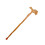 Handcrafted Solid Wood Walking Cane with Ergonomic Peach Handle, Adjustable 97cm Mahogany Walking Stick 5
