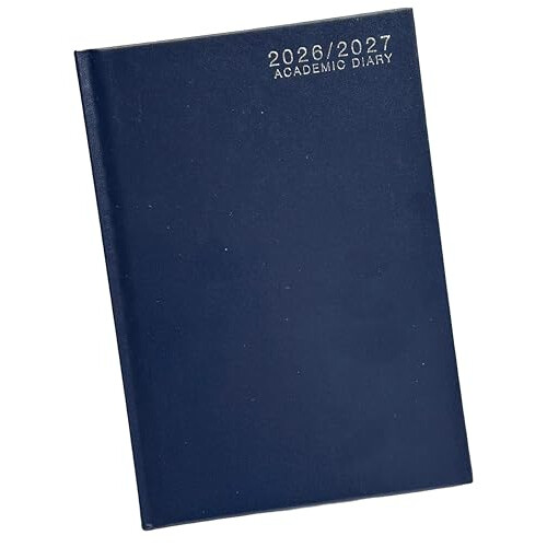 A4 Academic Diary 2026-2027 Week to View Hardback Case Bound - BLUE