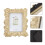 Cadre de bureau en résine Feuilles dorées (1 pièce) 4
