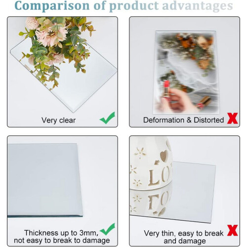 Rectangle Beveled Glass Mirror 4 x 7 inch 2