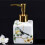 Vintage Green Peony Ceramic Soap Dispenser with Pump, Compact Size for Easy Organization 4