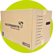 Moving Boxes x 20 Large Strong Cardboard Packing Boxes for Moving House – Ideal for Storage, Moving, and Packing 45.7cm x 28.8cm x 28.8cm with Carry
