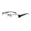 Rectangular Half Rim Reading Glasses +1.75 Black Spring Hinge Lightweight Design for Men and Women 2