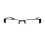 Rectangular Half Rim Reading Glasses +1.75 Black Spring Hinge Lightweight Design for Men and Women 3