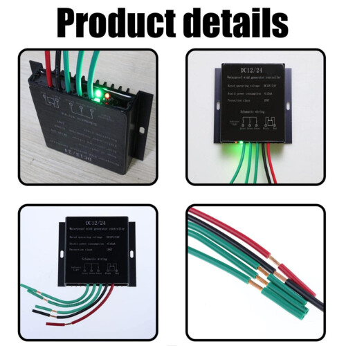 3000W MPPT Wind Turbine Charge Controller 48V IP67 Waterproof Automatic Wind Power Regulator 2