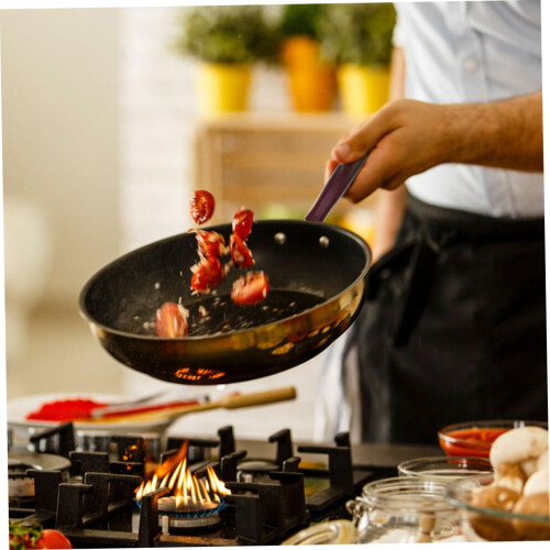 Wooden Wok Replacement Handle with Ergonomic Comfortable Grip, Universal Detachable Pan Handle for Cookware 2
