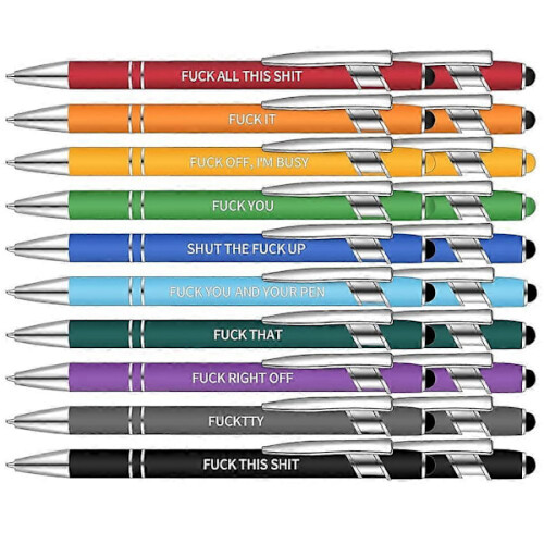 20-pack roliga kulspetspennor med metallisk design 1