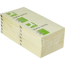 Q-Connect Quick Notes 76 x 76mm Yellow (12 Pack) KF10502