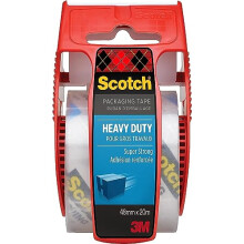 Scotch Packaging Tape Extra Resistant in Hand Dispenser Transparent, 1 Roll, 48 mm x 20 m - Ideal for Packing Boxes and Parcels