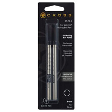 Cross 8523-2 Original Refill for Rollerball Gel Ink Cartridges, Compatible with a variety of Cross Rollerball Gel Pens, Black, (Pack of 2)