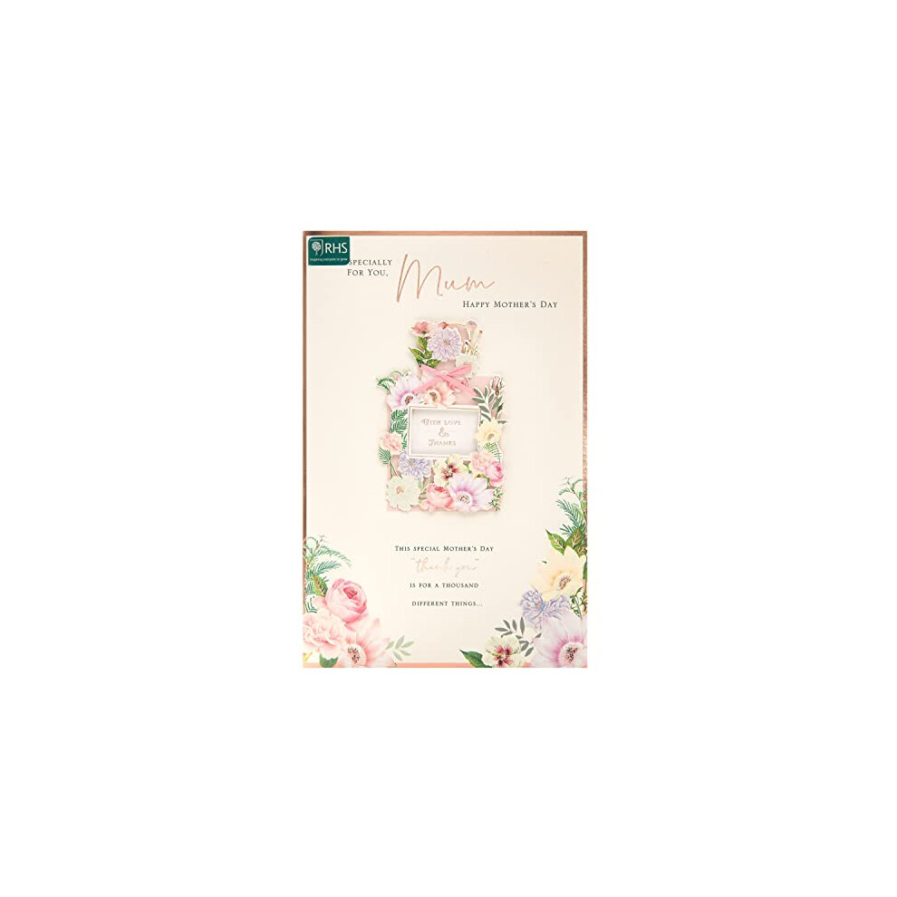 Uk Greetings | Mother's Day Card For Mum | Card For Mum, Grandma, Wife | Her, Girls, Women | Floral Perfume Design | With Envelope | 29.5 X 19.4 Cm