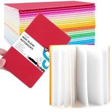 Koogel 24Pcs Mini Notebooks,48 Pages Rainbow Colorful Blank Notepad Multipack Notebook for Students Writing Memos Diary Traveler Supplies Making Plan