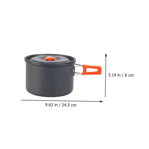 Lightweight Camping Cookware Set with Compact Nesting Design for Hiking and Picnic 1