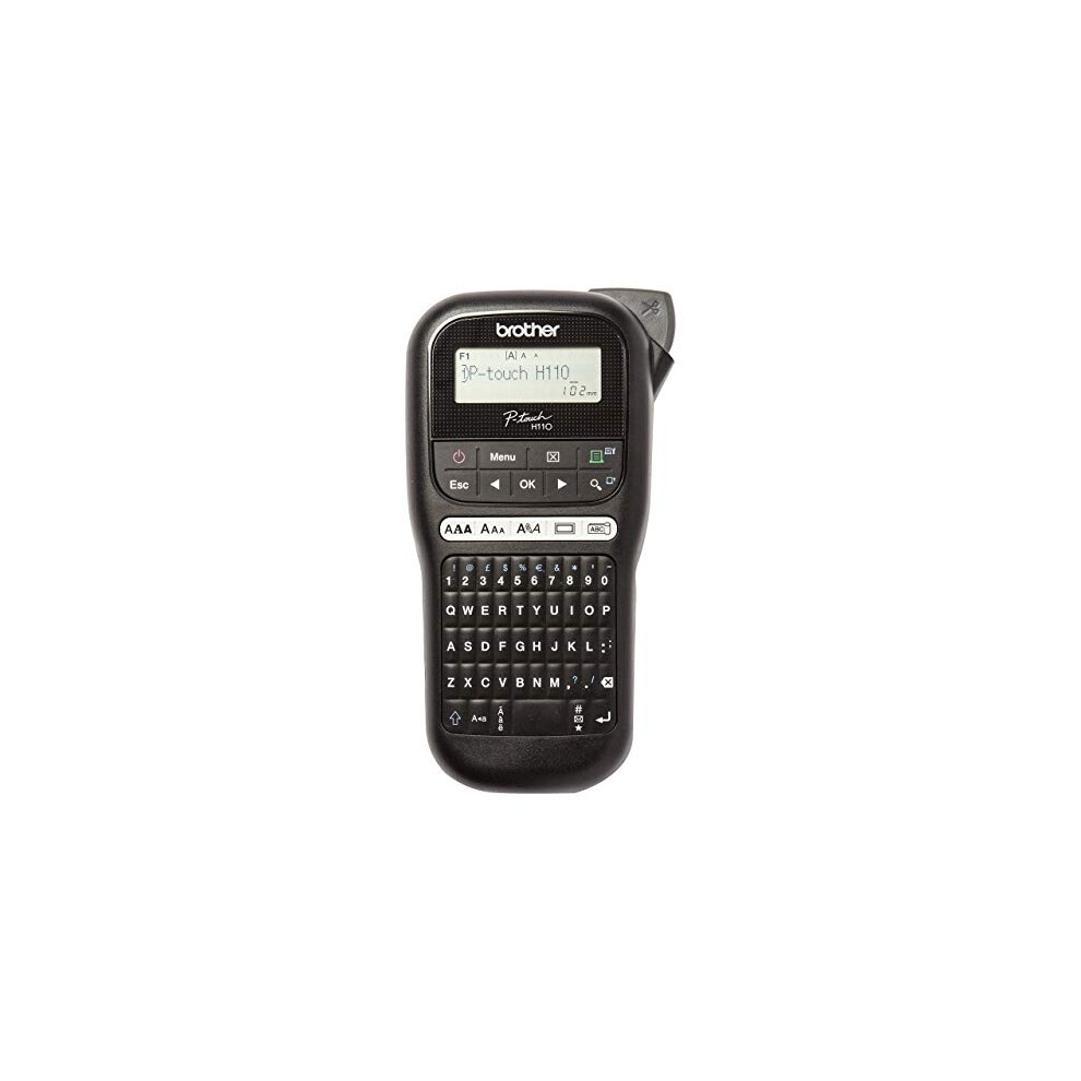 Brother Pt-H110 Label Printer | P-Touch Labeller | Qwerty Keyboard | Handheld