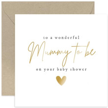 Old English Co. Baby Shower Card - Wonderful Mummy To Be Card - Congratulations New born Expecting Gift - Well Done Amazing News Baby Boy or Baby Gir
