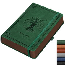 RETTACY Lined Journal Notebook, 320 Numbered Pages, A5 Size (14.5 x 21 cm), for Women & Men, Journaling, Writing, Work & Office, Leather Hardcover, 1