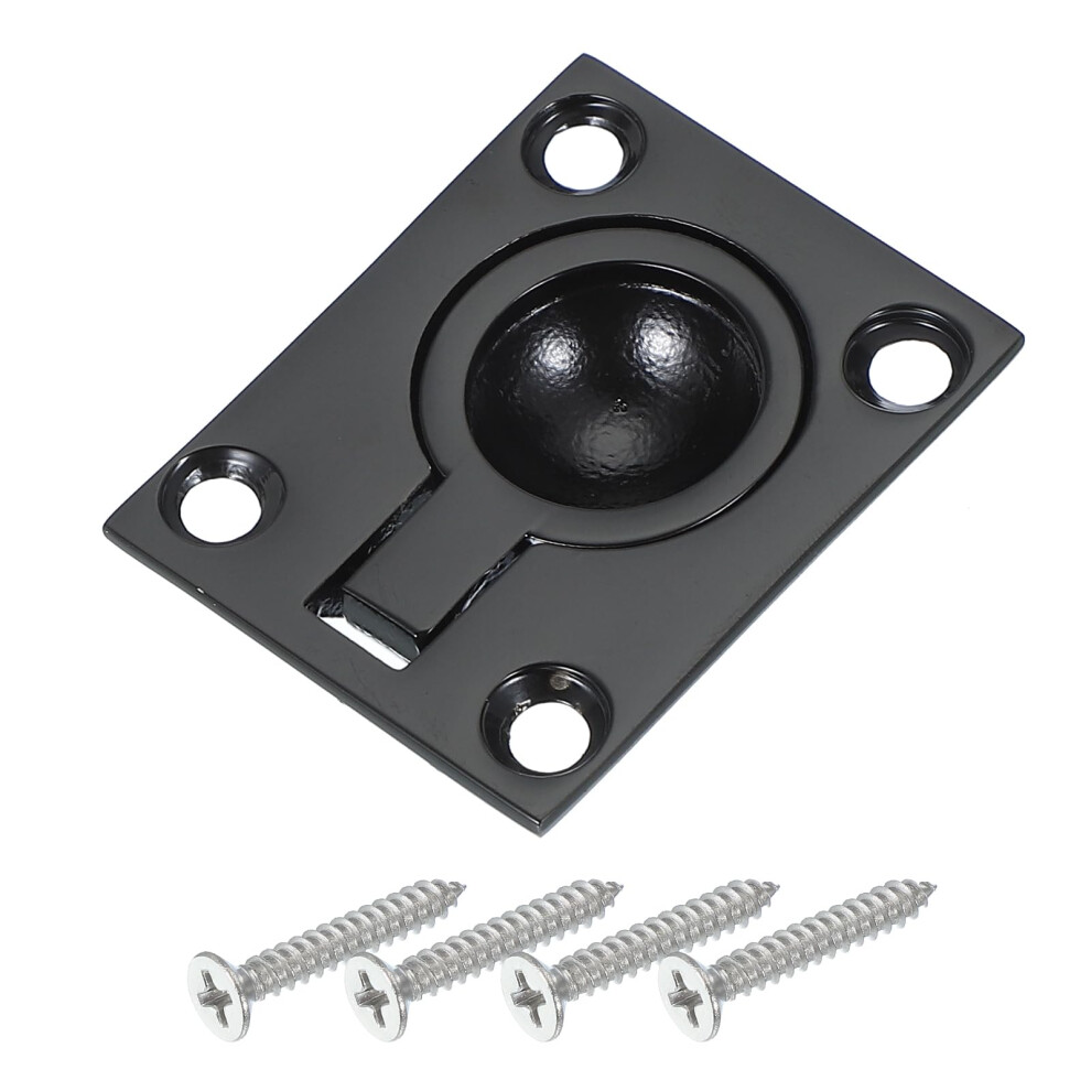316 Stainless Steel Marine Flush Pull Handle, Black Hidden Recessed Boat Ring Pull For Yacht Door 9310869736042