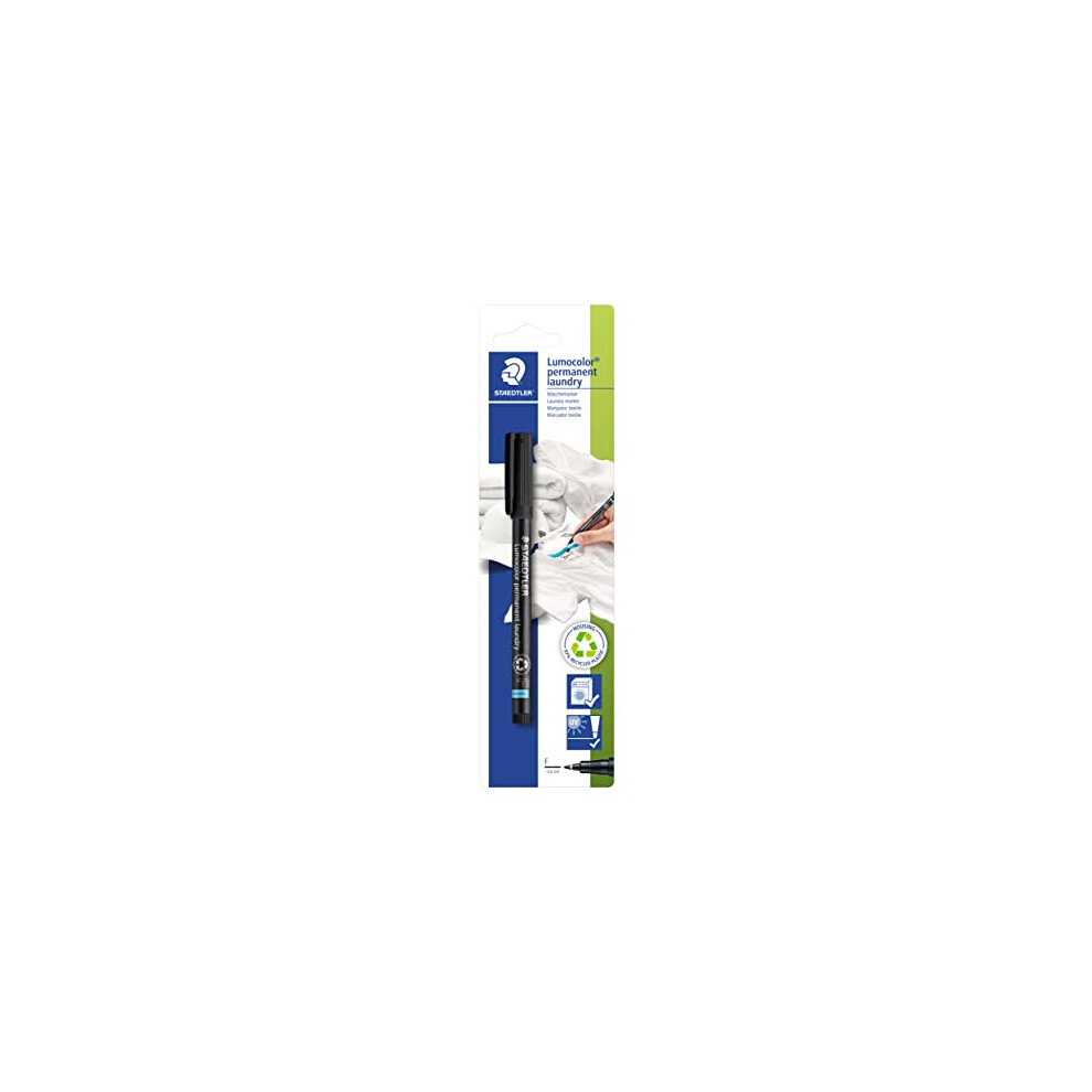 Staedtler 319 Lm F-9 Lumocolor Permanent Laundry Marker - 0.6Mm Fine Line Width, (Pack Of 1) Black