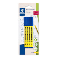STAEDTLER Noris - Handwriting Pen - Blue - Pack of 4, 307-3 BK4