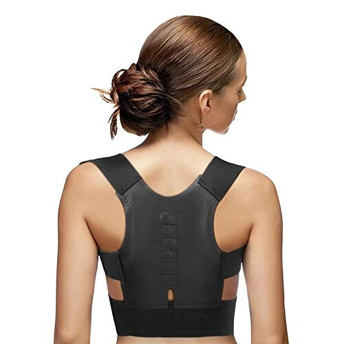 Magnetic Posture Corrector Back Brace with Adjustable Shoulder Straps for Upper Back Support Medium D 1