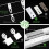 Heavy Duty Ceiling Curtain Track System with Smooth Glide Runners, SShaped Wave Design for Room Divider, White 4Pack 4