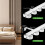 Heavy Duty Ceiling Curtain Track System with Smooth Glide Runners, SShaped Wave Design for Room Divider, White 4Pack 5