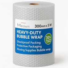 Meown Bubble Wrap 300mm x 5m small air bubble - perfect for easy shipping and moving house packaging- the ultimate solution for your fragile items (3