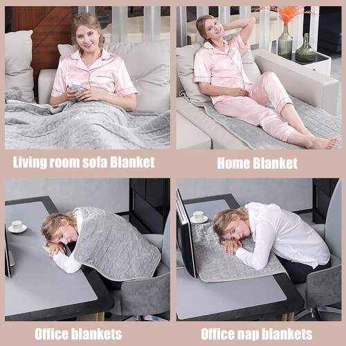 Fast Heating Electric Blanket 180x150CM Grey with Hand Controller, 10 Settings, Auto ShutOff, Machine Washable 2