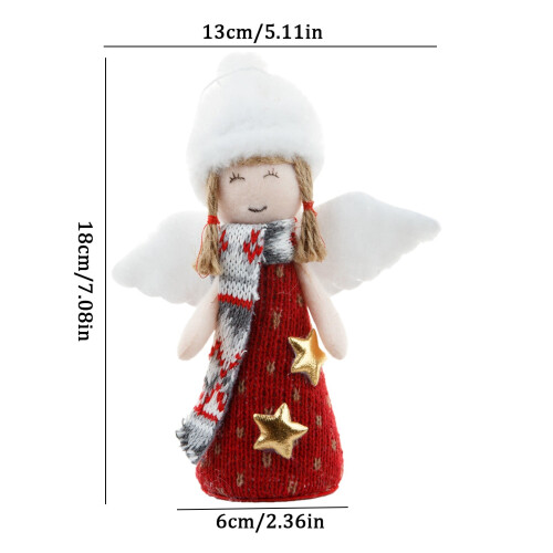 Grey Plush Angel Ornament Hanging Decoration 1