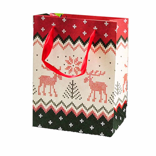 Julklappspåsar med dubbelsidigt tryck, 4 st 1