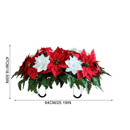 Arranjo artificial para flores de cemitério com vaso para túmulo. 1