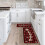 Christmas kitchen area rug set washable 2 pieces 5