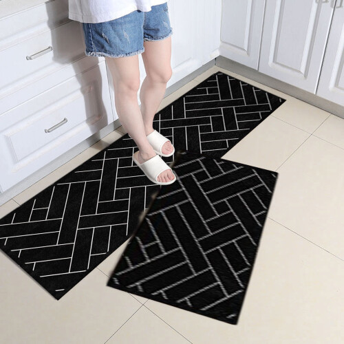 Trellis Runner Rug Rubber Backing 24x60 Inch 2