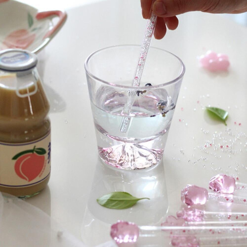 Sakuraformade omrörningsstavar i glas – 2-pack 2