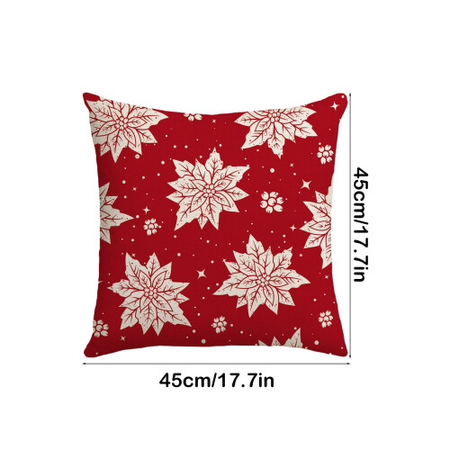 Rött julörngott 45x45cm polyester juldekoration 2