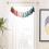 Boho kvastguirlande med træperler – regnbue, 94 cm 4