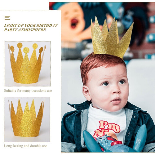 Cappelli a corona per feste di compleanno per bambini, 24 pezzi 2
