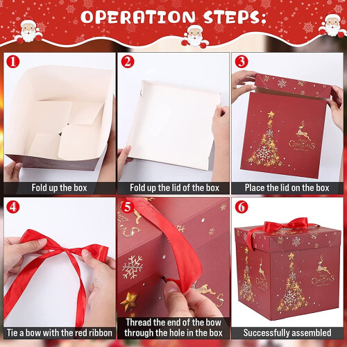 Ensemble de 3 boîtes empilables décoratives de Noël 2