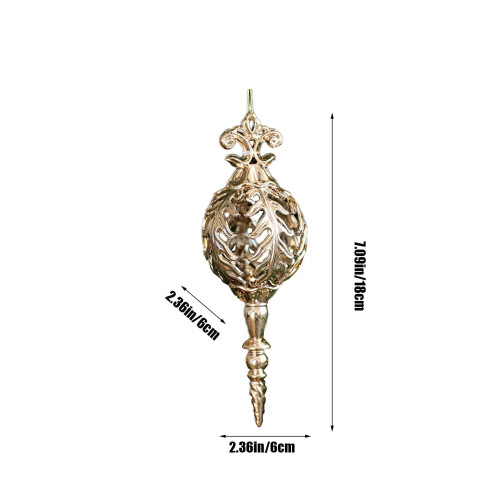 Christmas tree decoration black irregular ball pendant 6 pcs 2