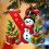 Christmas Snowman Ornament with Initial Letter, Red, 26 pcs 3