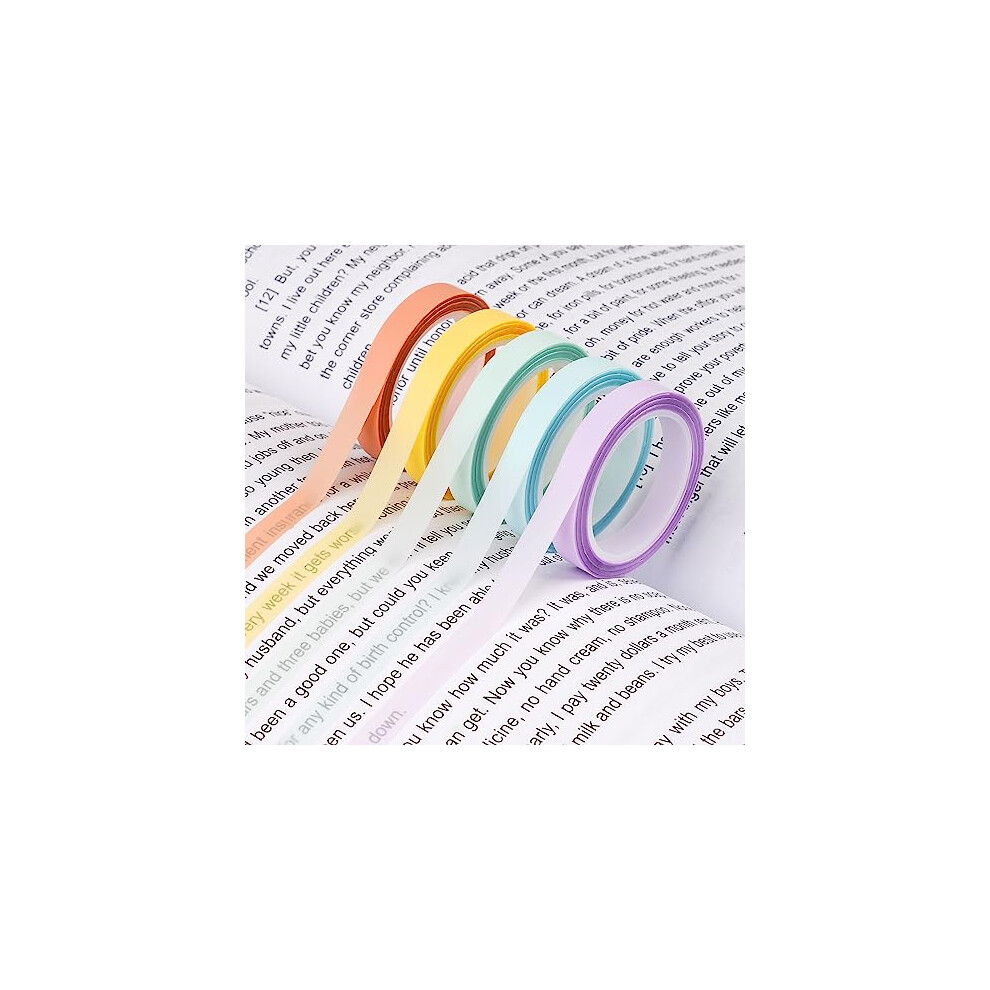 Hoiny Highlighter Tape, 10 Rolls Transparent Highlighter Strips, Removable Transparent Sticky Notes, Colorful Index Tabs, Book Annotation Kit For Revision