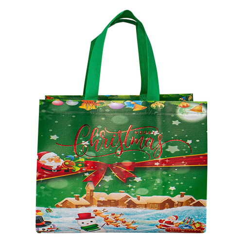 Christmas gift bags reusable tote with handle 10 pcs 1