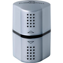 Faber-Castell Trio Pencil Sharpener Tub Box GRIP 2001 Silver