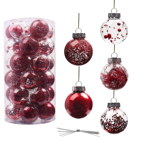 Pacote com 30 enfeites de Natal de 6 cm para árvore de Natal 1