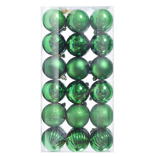 Boules de Noël incassables 30 mm, lot de 36 1