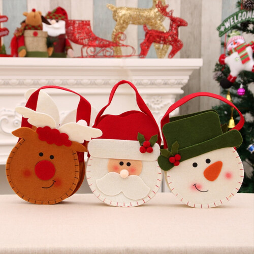 Flanelljulklappspåsar – Tomte, ren och snögubbe 1