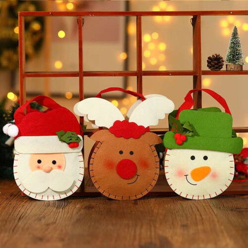 Flanelljulklappspåsar – Tomte, ren och snögubbe 2