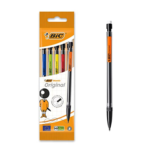 BIC BIC Matic Original 0.7mm Mechanical Pencils 5 Pack, black