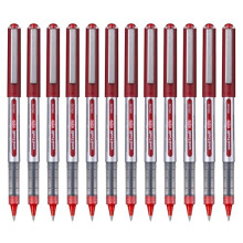 uni-ball - Eye, Micro Nib, Red Liquid Ink Rollerball Pens (12pc Set) - Smooth, Comfortable, Long Lasting, Japanese Quality, for School, Work, Office,