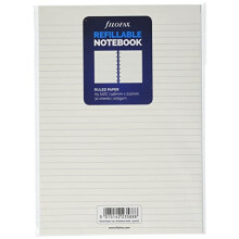 Filofax A5 Ruled Notes for Refillable Notebook - White, 152008
